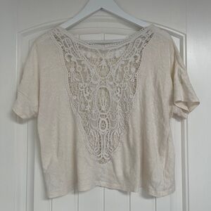 Elegant Cream Lace Women's Top